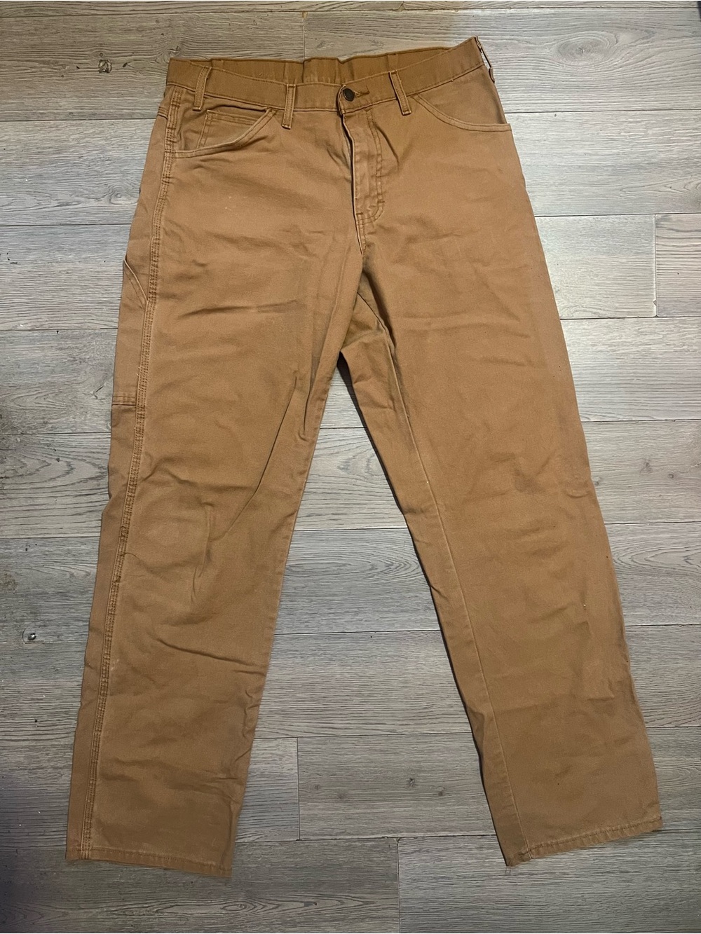 Dickies Brown Duck Canvas Carpenter Work Pants 32x34